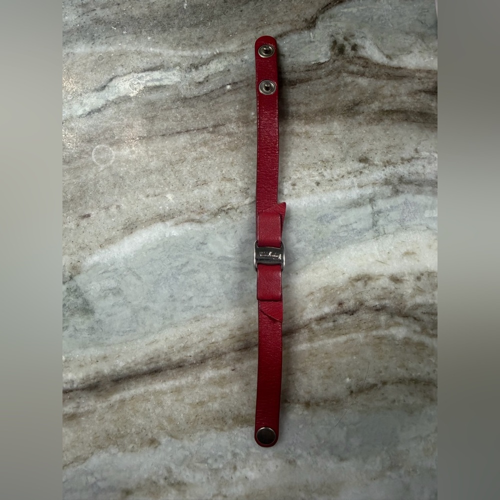 Salvatore Ferragamo Red Strap with Silver Clasp